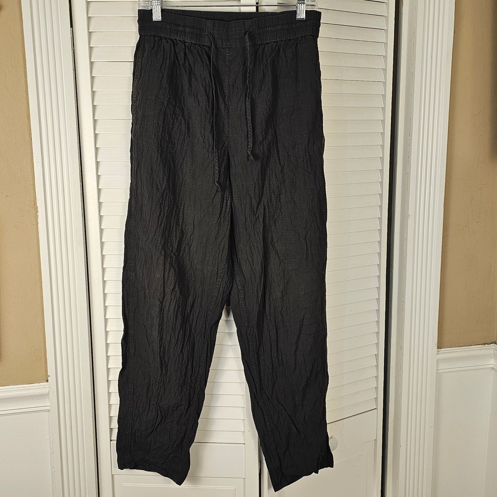 COS Womens Black Gauze Stretch Pants 8